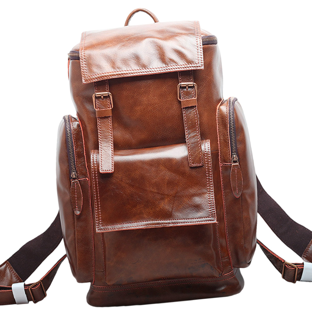 Vintage Leather Backpack - 图片 2