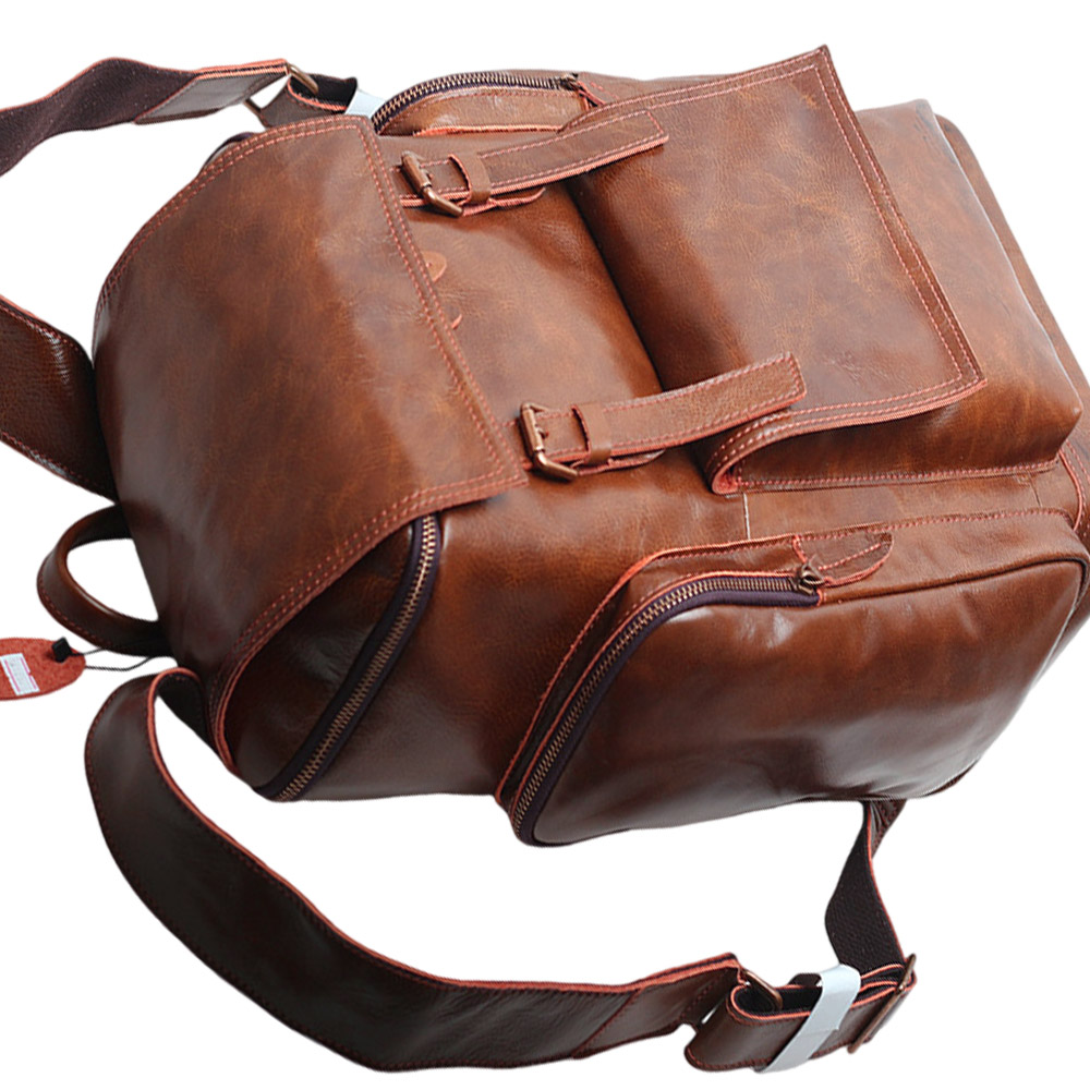 Vintage Leather Backpack - 图片 4