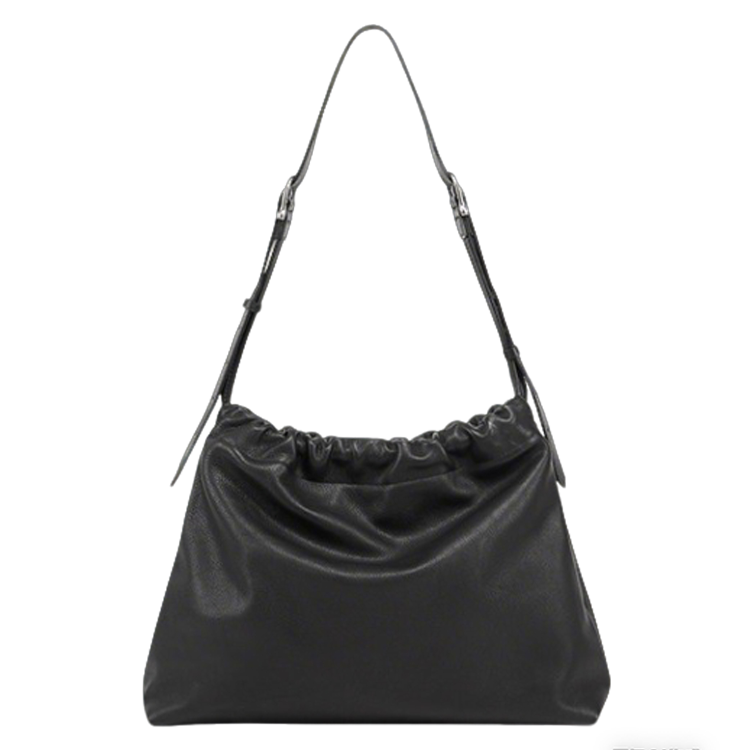 First layer cowhide new single shoulder diagonal span simple bucket tote women's bag