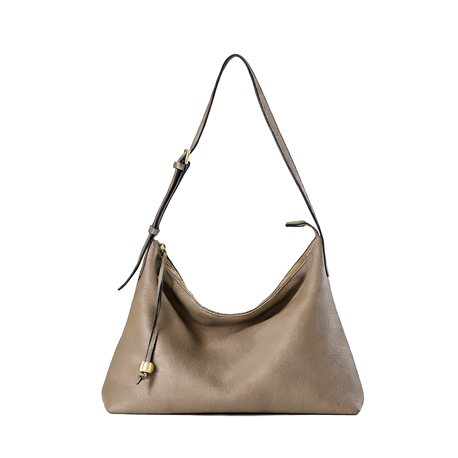 New minimalist top layer vegetable tanned cowhide leather bag for commuting women, women's single shoulder brown