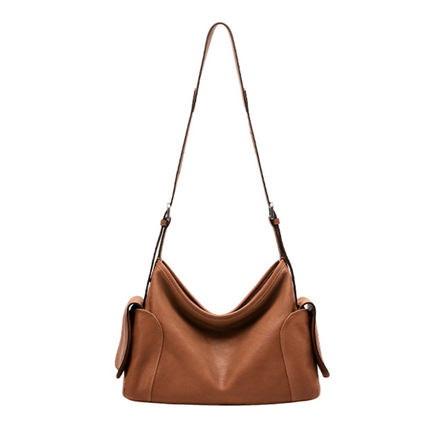 Women's bag, Zhixing briefcase, vegetable tanned cowhide shoulder bag, large capacity unisex bag