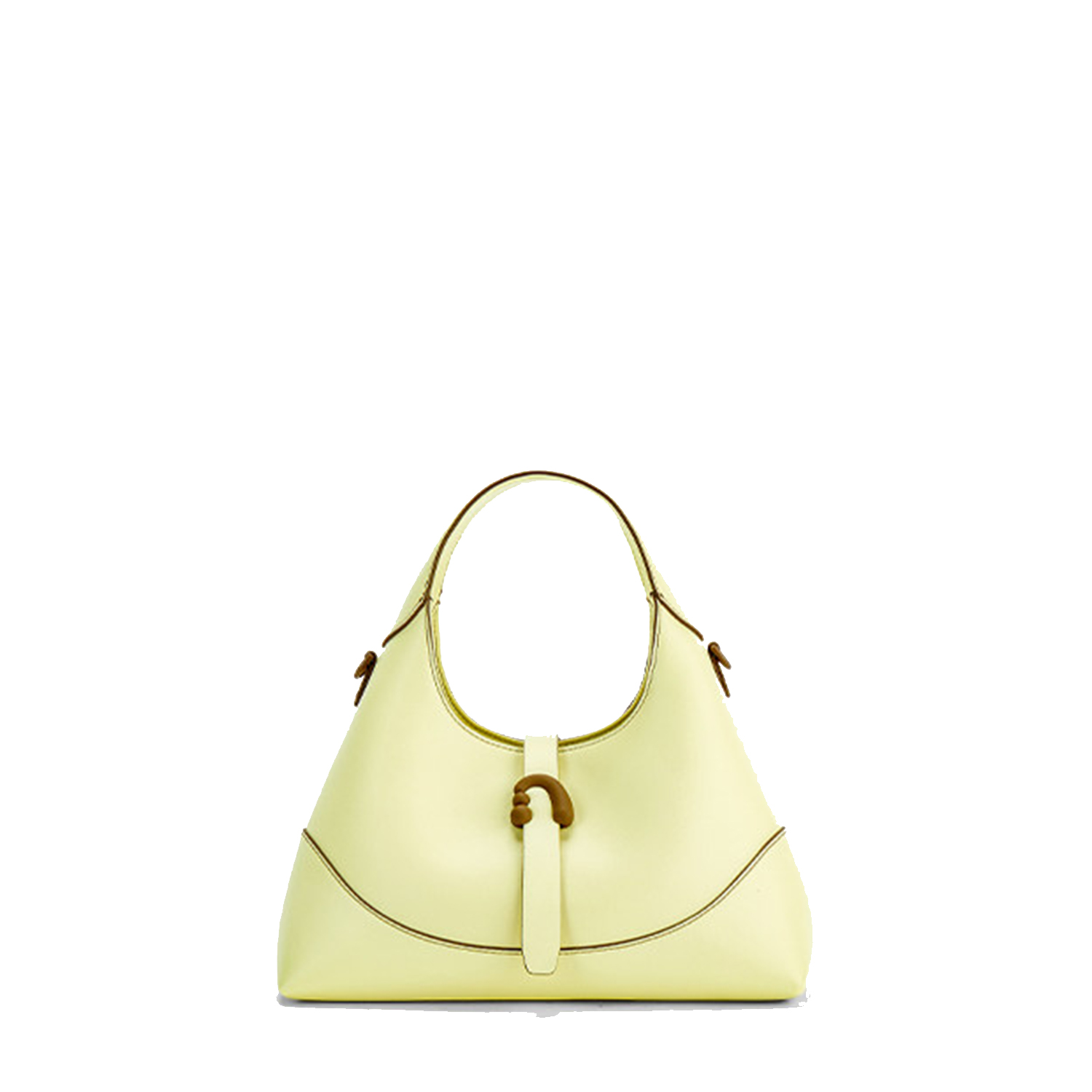 New PU leather triangle bag, niche tote bag, shoulder bag, large capacity commuting armpit bag, handmade bag - 图片 2