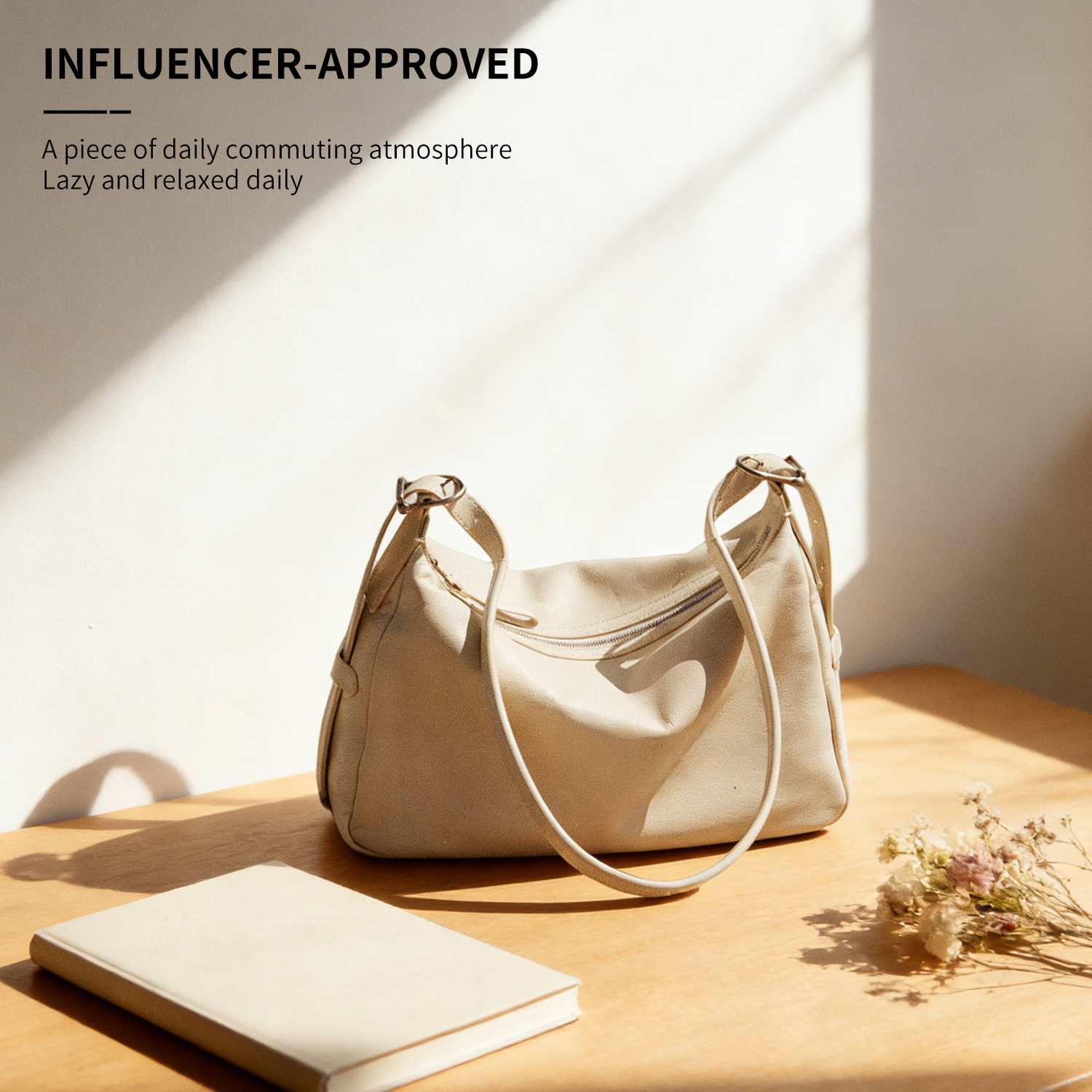 Women's bag made of genuine leather, light luxury, large capacity, single shoulder, underarm bag, relaxed, work, daily commuting bag - 图片 2