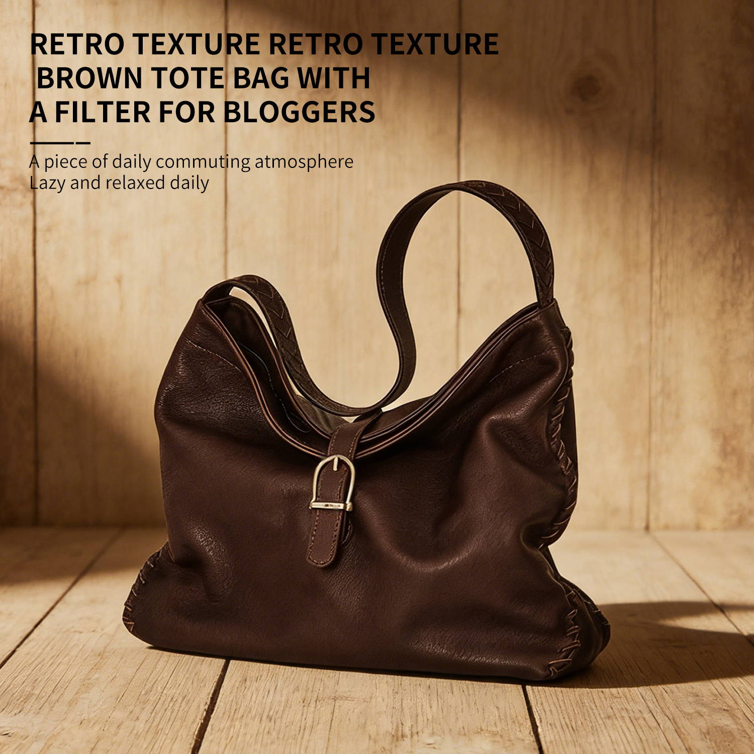 Head layer cowhide leather bag large lazy hobo tote large capacity women's bag - 图片 3