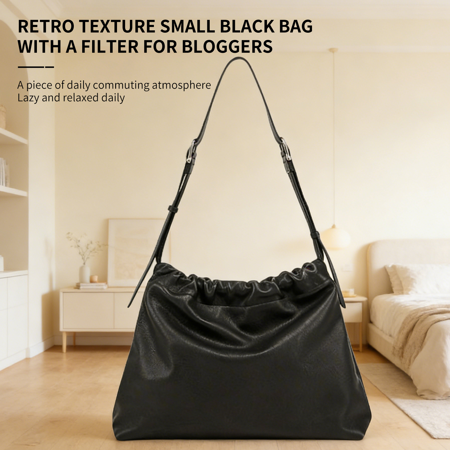 First layer cowhide new single shoulder diagonal span simple bucket tote women's bag - 图片 2