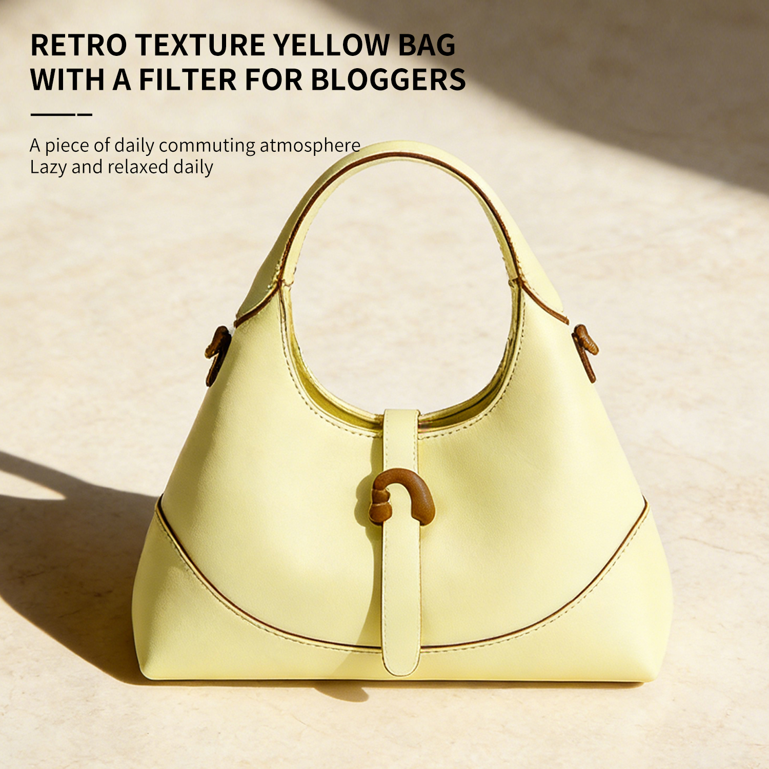 New PU leather triangle bag, niche tote bag, shoulder bag, large capacity commuting armpit bag, handmade bag