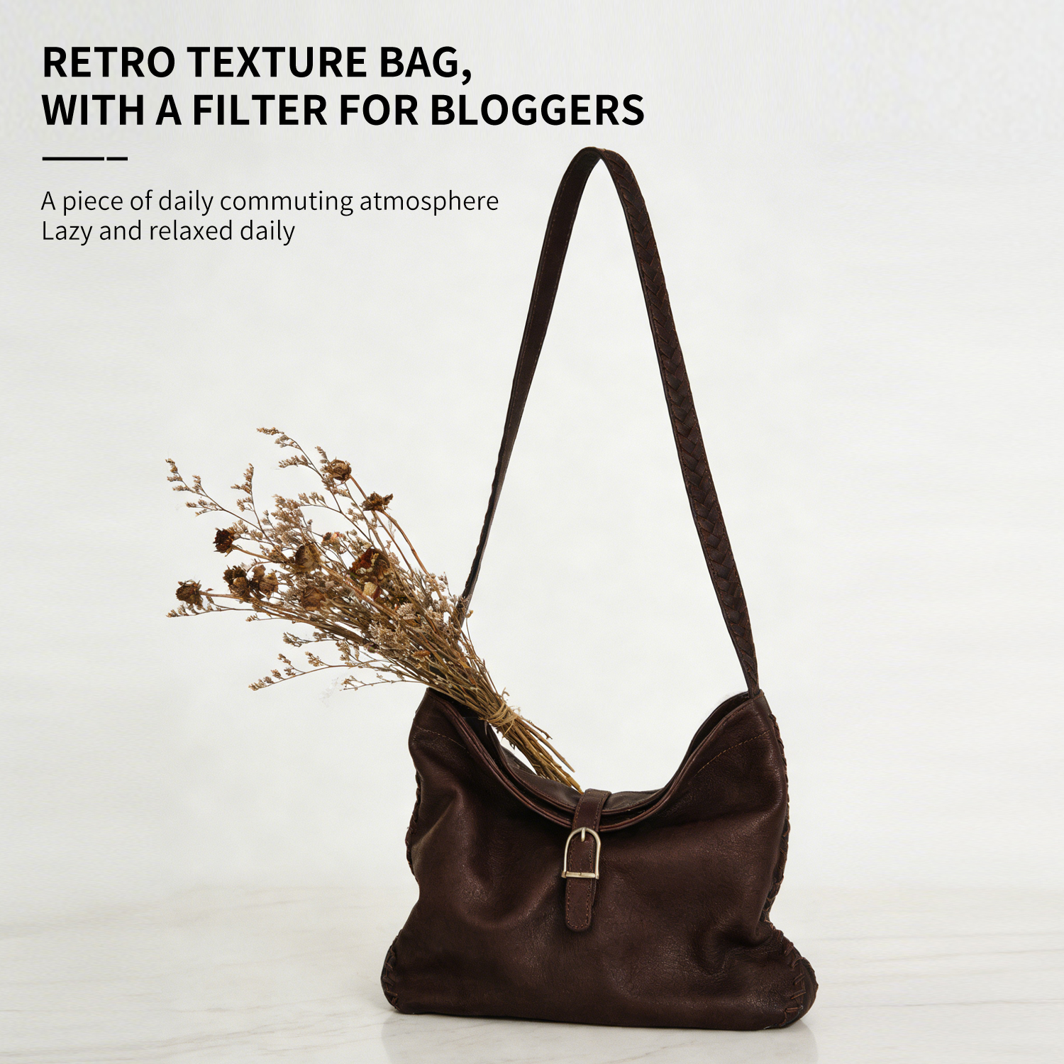 Head layer cowhide leather bag large lazy hobo tote large capacity women's bag - 图片 4