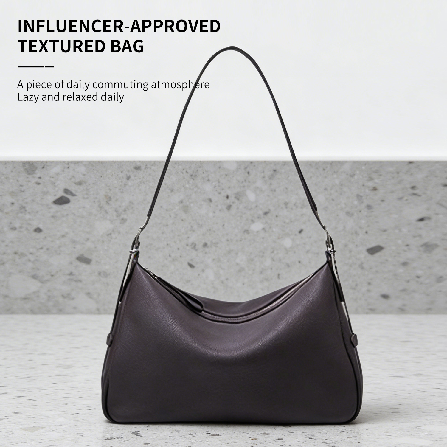 Genuine leather tote bag for women, 2026 new autumn and winter large capacity commuting shoulder bag, versatile crossbody bag - 图片 3