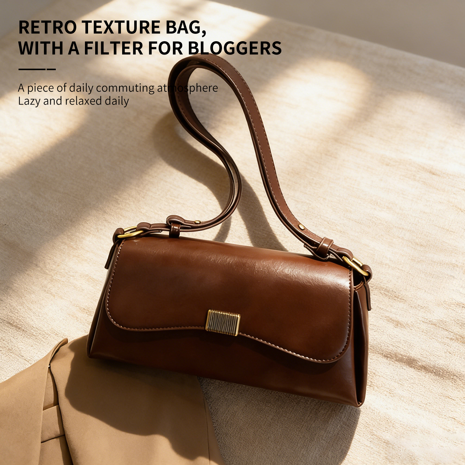 Niche High-End Women's Bags 2026 Trendy Retro Crossbody & Underarm Bags Versatile Flair Bag - 图片 4