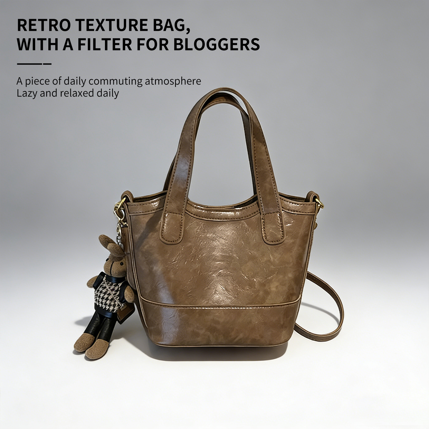 Soft Leather Women's Shoulder Bag Mid-Age Mom Bag Autumn/Winter - 图片 3