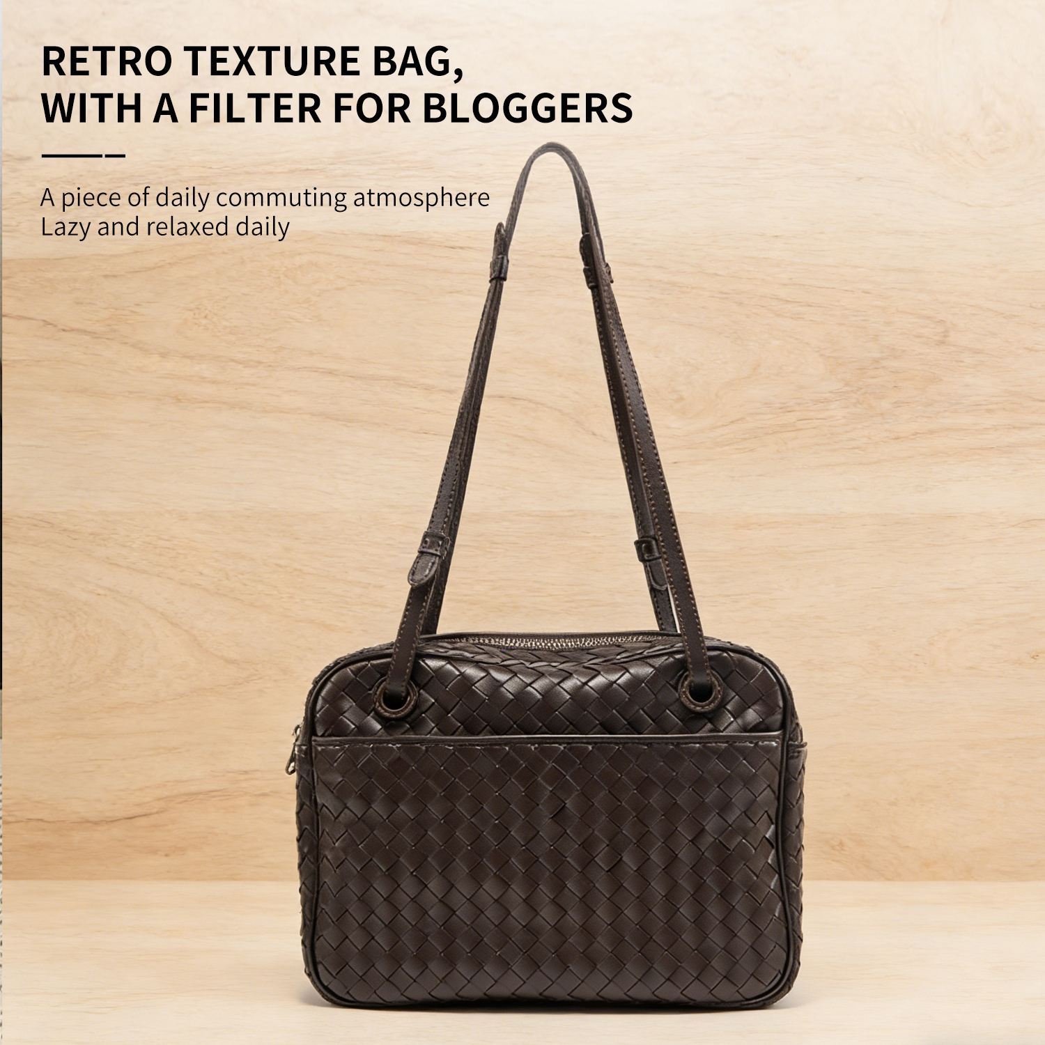 Sheepskin hand woven pillow tote bag, new single shoulder crossbody women's bag - 图片 5