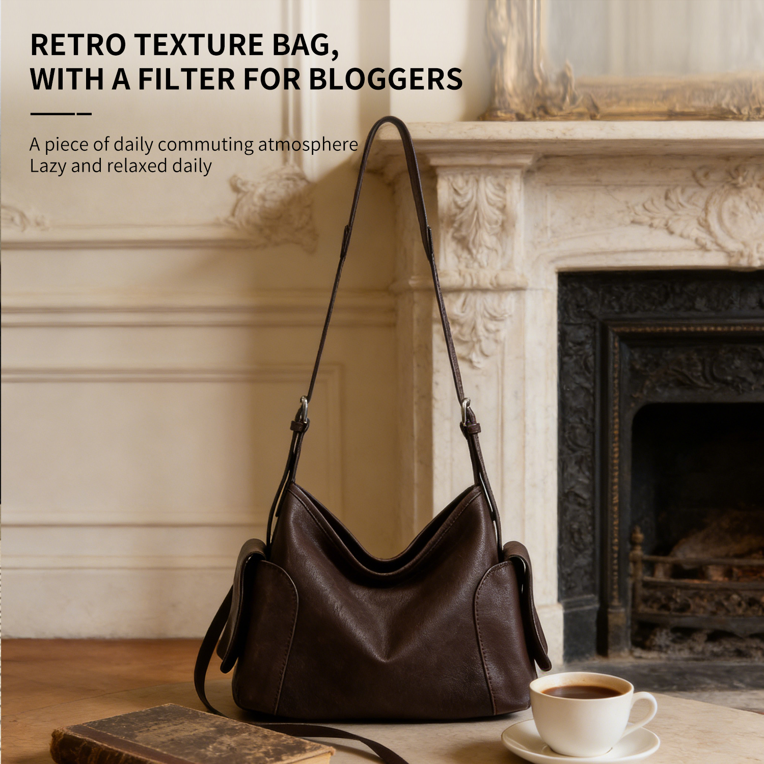 Women's bag, Zhixing briefcase, vegetable tanned cowhide shoulder bag, large capacity unisex bag - 图片 4