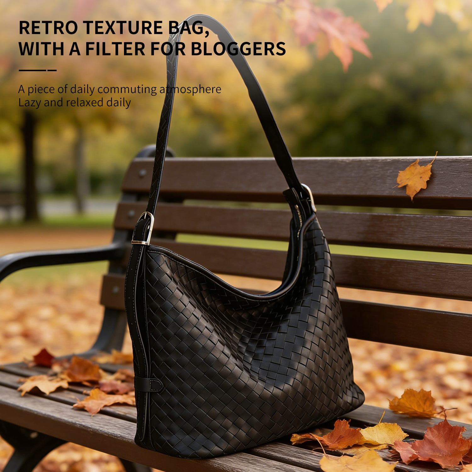 Sheepskin woven lazy Hobo tote bag new large capacity single shoulder crossbody women's bag - 图片 4