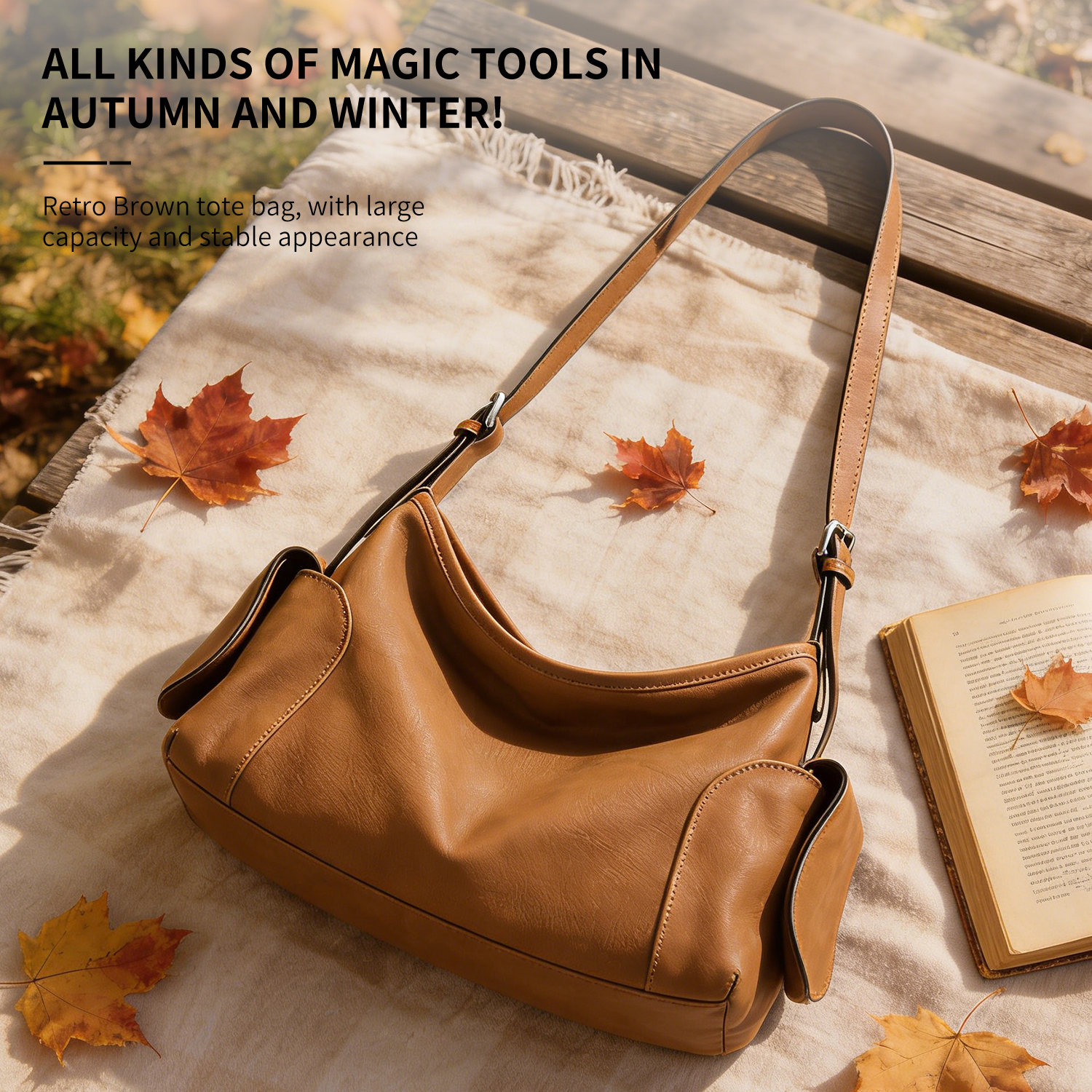 Women's bag, Zhixing briefcase, vegetable tanned cowhide shoulder bag, large capacity unisex bag - 图片 5