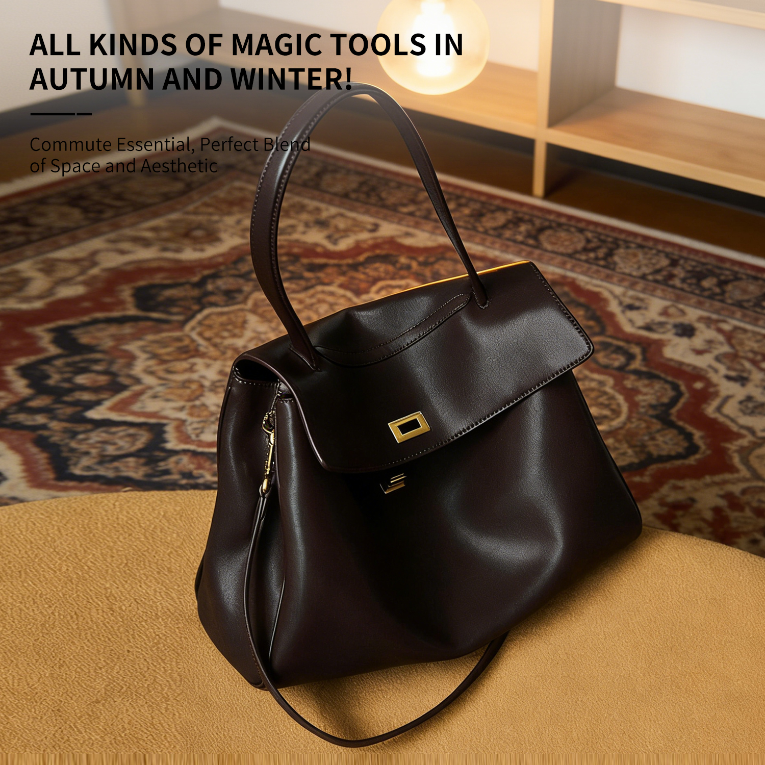 Lazy style retro single shoulder armpit bag, large new commuter crossbody handbag - 图片 6