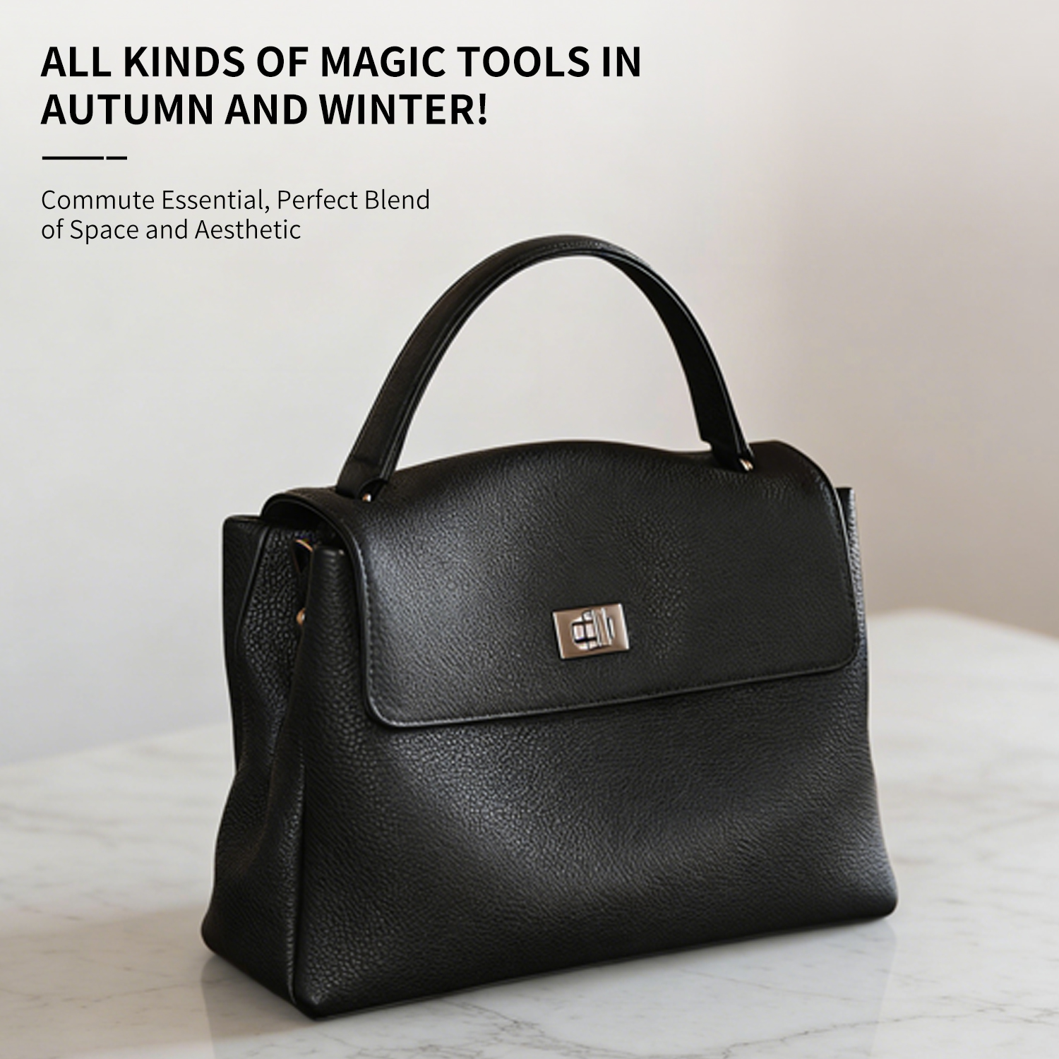 Top layer Togo leather handbag, large capacity mailman bag, commuting shoulder bag, women's bag - 图片 5